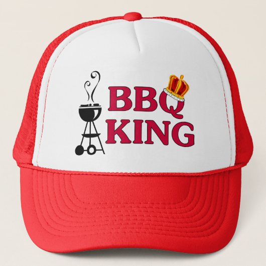 BBQ King Trucker Hat Trucker Pet (Voorkant)