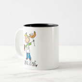 BBQ King Tweekleurige Koffiemok (Voorkant links)