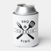 BBQ King | Vaderdag Mannen Cadeau Gepersonaliseerd Blikjeskoeler (Blikje Voorkant)