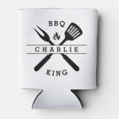 BBQ King | Vaderdag Mannen Cadeau Gepersonaliseerd Blikjeskoeler (Voorkant)