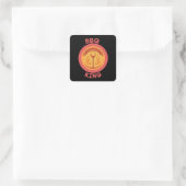 BBQ KING VIERKANTE STICKER (Tas)
