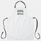 BBQ King zwarte witte vaste moderne elegante grill Schort (Voorkant)