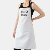 BBQ King zwarte witte vaste moderne elegante grill Schort (Insitu)