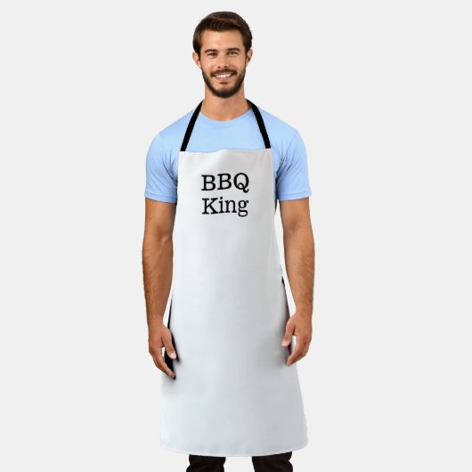 BBQ King zwarte witte vaste moderne elegante grill Schort (Gedragen)