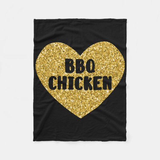 Bbq Kip Ik Hou Van Bbq Kip Grappig Eten Fleece Deken (Voorkant)