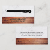 BBQ Knife | Marmer van Wooden Boards Visitekaartje (Voorkant / Achterkant)