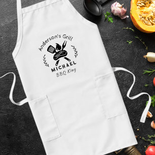 BBQ Koning Aangepast met Grillgerei Grafisch Ontwe Lang Schort