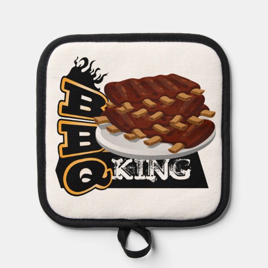 BBQ KONING! Ribs Icoon Pannenlap (Voorkant)