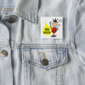 BBQ Koningin Vierkante Button 5,1 Cm (In situ)