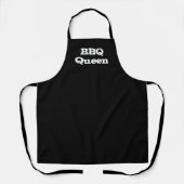 BBQ Koningin zwart-wit keukengrill Apron Schort (Voorkant)