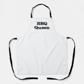 BBQ Koningin zwart-wit keukengrill Schort (Voorkant)