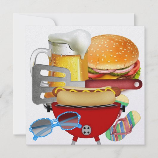 BBQ-kookfeest - 4 juli Kaart (Voorkant)
