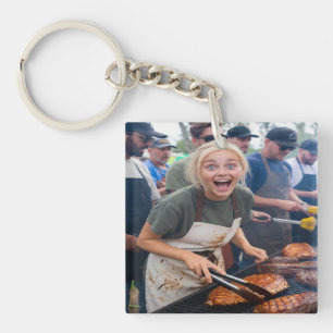 BBQ Kookwedstrijd Foto Aanpassen Sleutelhanger