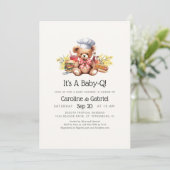BBQ Koppel Baby Shower Kaart (Staand voorkant)