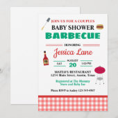 BBQ Koppel Baby Shower Kaart (Voorkant / Achterkant)