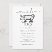 BBQ | Koppel Bruidsfeest | Rustieke Proefbruiloft  Kaart (Voorkant)