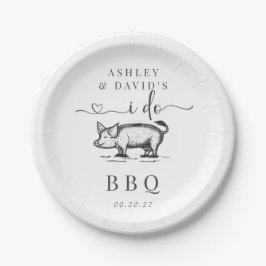 BBQ | Koppels douche | Rustieke repetitie | Gebran Papieren Bordje