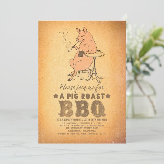 BBQ Leuk verjaardagsfeestje Kaart (Staand voorkant)