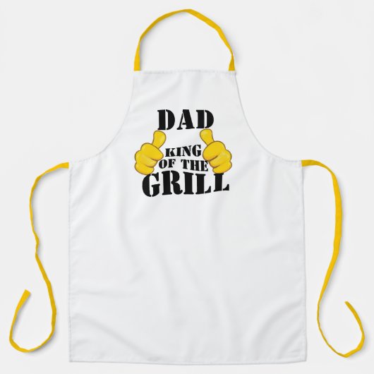 BBQ-liefhebber Griller Dad King of The Grill Grapp Schort (Voorkant)