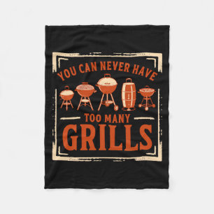 BBQ-liefhebber Je kunt nooit te veel grillen hebbe Fleece Deken