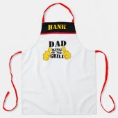 BBQ-liefhebber "King of the Grill" Grappige Mannen Schort (Voorkant)