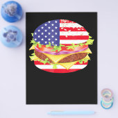 BBQ-liefhebbers | Hamburger VS-vlag 4 juli BBQ Flyer (Enkel)