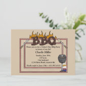 BBQ Lijst - Vaderdag Uitnodiging (Staand voorkant)