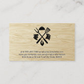 BBQ-Logo | Kip | Rundvlees | Houtkorrels Visitekaartje (Achterkant)