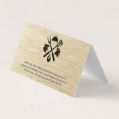 BBQ-logo | Kip | Rundvlees | Houtnerf Visitekaartje (Achterkant)