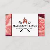BBQ-Logo | Raw Steaks Visitekaartje (Voorkant)