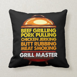 BBQ Lover Chef Summer Meat Smoking Grill Master Kussen