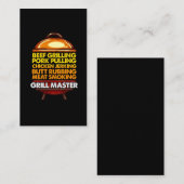 BBQ Lover Chef Summer Meat Smoking Grill Master Visitekaartje (Voorkant / Achterkant)