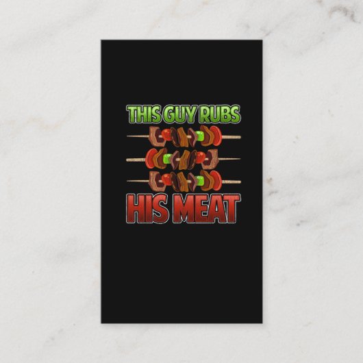 BBQ Lover Chef Summer Smoke Grill Season Visitekaartje (Voorkant)