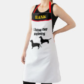 BBQ Lover Griller Funny Ik heb twee wieners Schort (Insitu)