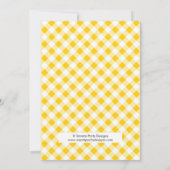 BBQ Mason Jar Baby shower Invitation Yellow Green Kaart (Achterkant)