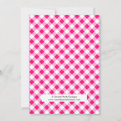 BBQ Mason Jar Baby shower Uitnodiging Roze & Paars (Achterkant)