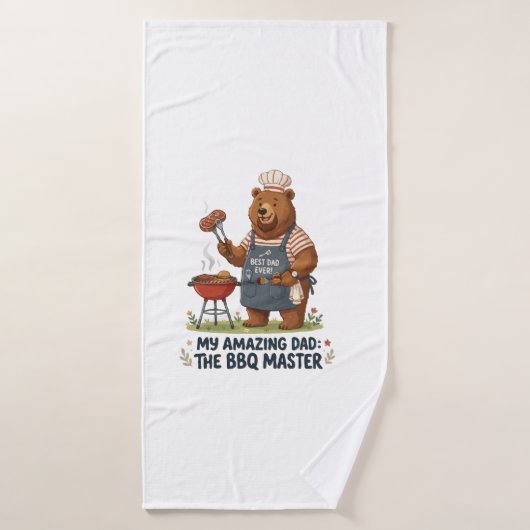 BBQ Master Beer Papa Ontwerp Badhanddoek (Badhanddoek)