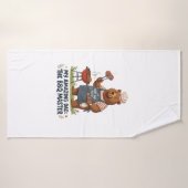 BBQ Master Beer Papa Ontwerp Badhanddoek (Badhanddoek)