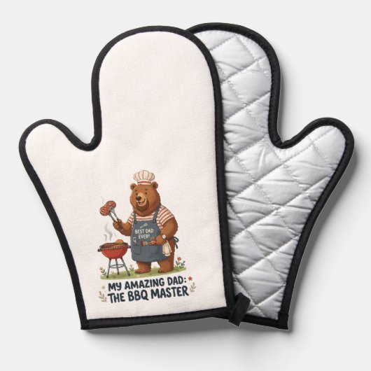 BBQ Master Beer Papa Ontwerp Ovenwant (Voorkant / Achterkant)