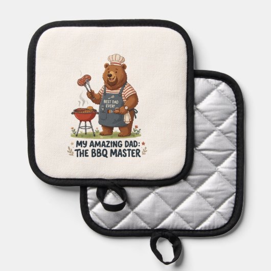 BBQ Master Beer Papa Ontwerp Pannenlap (Voorkant / Achterkant)
