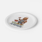 BBQ Master Beer Papa Ontwerp Papieren Bordje (Gekanteld)