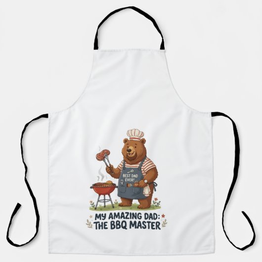 BBQ Master Beer Papa Ontwerp Schort (Voorkant)