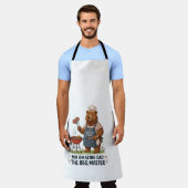 BBQ Master Beer Papa Ontwerp Schort (Gedragen)