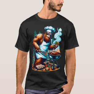 BBQ Master Bigfoot Chef Grill Koken Barbecue T-shirt
