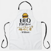 BBQ Master Burger for Grilling Dad Japanese Schort (Voorkant)
