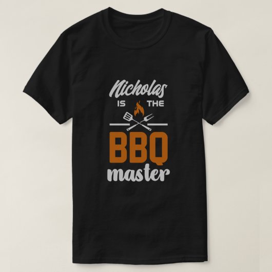 BBQ Master Grilling Tools — Typografie T-shirt (Design voorkant)