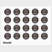 BBQ Master-in-Training, Barbecuing T-Shirt Ronde Sticker (Vel)