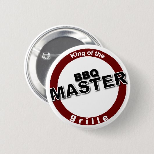 BBQ Master King of the Grille Ronde Button 5,7 Cm (Voorkant /achterkant)