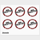 BBQ Master King of the Grille Ronde Sticker (Vel)