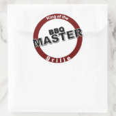 BBQ Master King of the Grille Ronde Sticker (Tas)